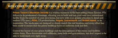 Prison Tycoon Intro Screen