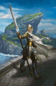 Fig. 7 Elspeth, the Sun’s Champion, an MTG character adjusted to fit the mythological setting