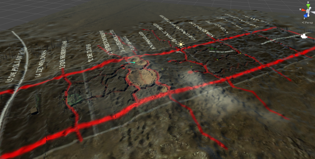 Artois map birdseye: the central trench and mine craters were inspired by the 'Hohenzohlern redoubt'.