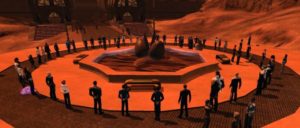 A vigil for Leonard Nimoy held in the game Star Trek Online shortly after his death in February 2015