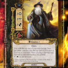 Cards from the Lord of the Rings Living Card Game