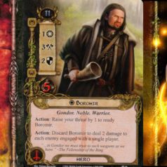 Cards from the Lord of the Rings Living Card Game